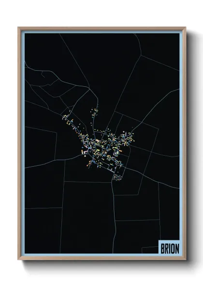 Une affiche de carte sur Brion