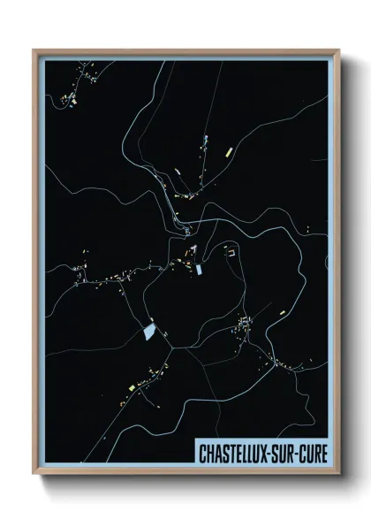 Une affiche de carte sur Chastellux-sur-Cure