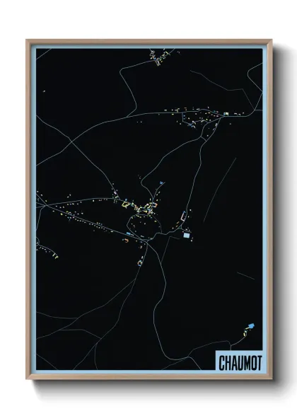 Une affiche de carte sur Chaumot