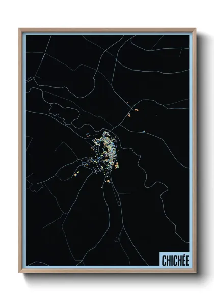 Une affiche de carte sur Chichée