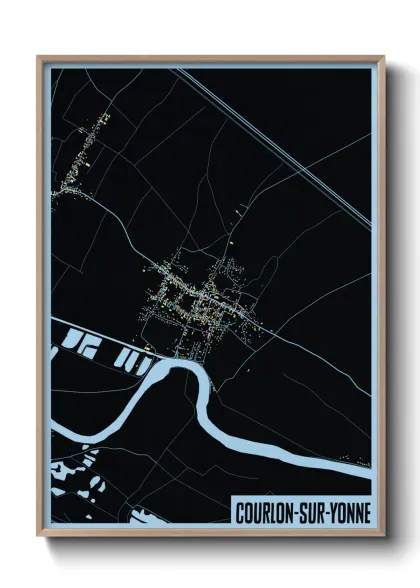 Une affiche de carte sur Courlon-sur-Yonne