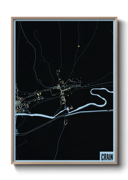 Une affiche de carte sur Crain