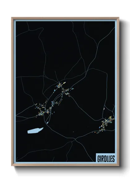 Une affiche de carte sur Girolles