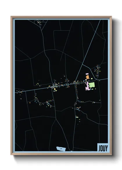 Une affiche de carte sur Jouy