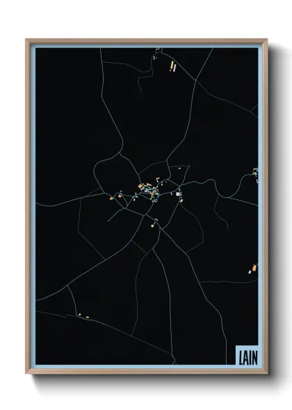 Une affiche de carte sur Lain