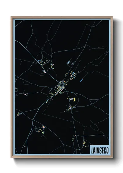 Une affiche de carte sur Lainsecq
