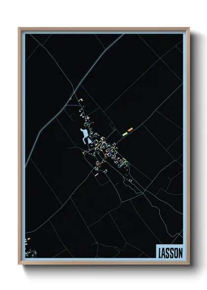 Une affiche de carte sur Lasson