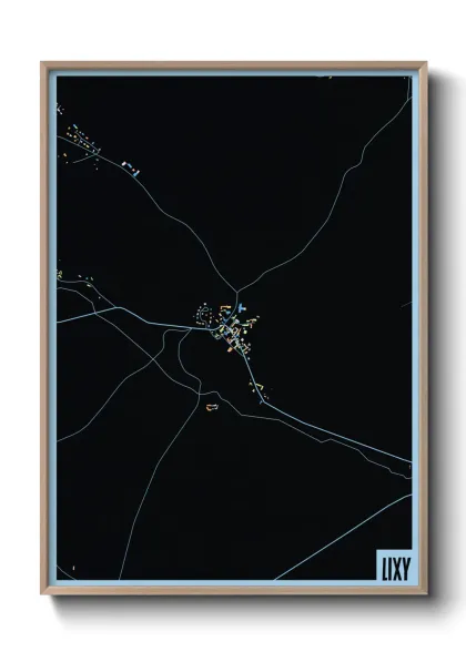 Une affiche de carte sur Lixy
