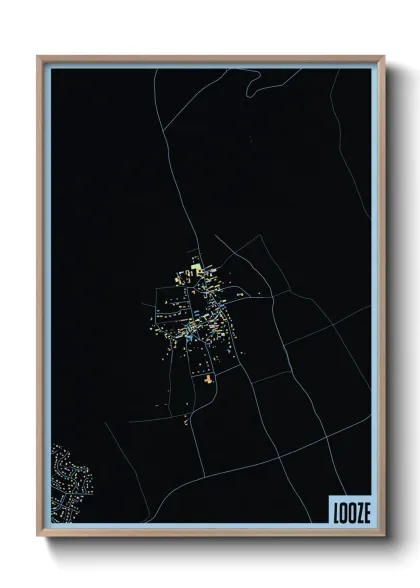 Une affiche de carte sur Looze
