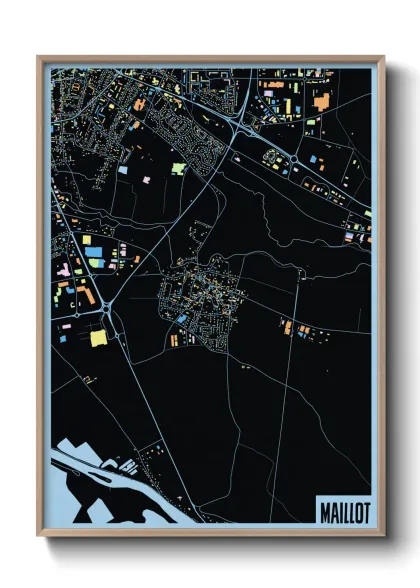 Une affiche de carte sur Maillot