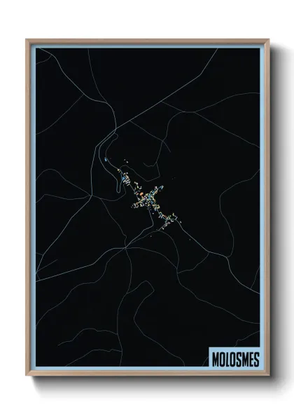 Une affiche de carte sur Molosmes