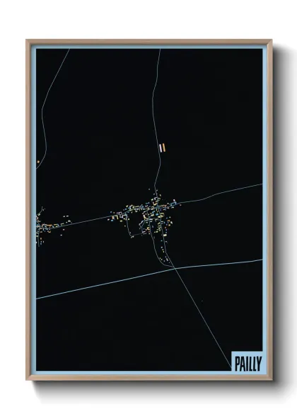 Une affiche de carte sur Pailly
