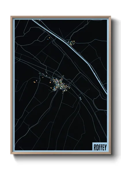 Une affiche de carte sur Roffey