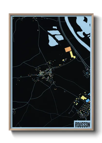 Une affiche de carte sur Rousson