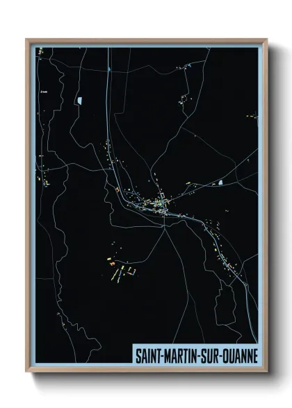 Une affiche de carte sur Saint-Martin-sur-Ouanne