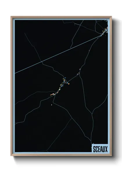 Une affiche de carte sur Sceaux