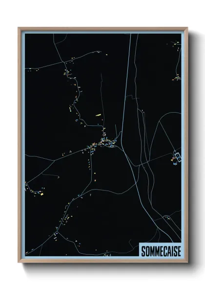 Une affiche de carte sur Sommecaise