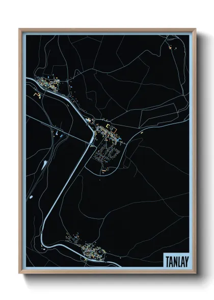 Une affiche de carte sur Tanlay