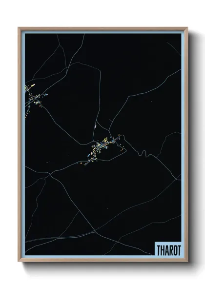 Une affiche de carte sur Tharot