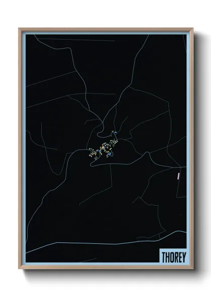 Une affiche de carte sur Thorey