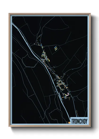 Une affiche de carte sur Tronchoy
