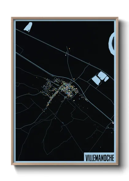Une affiche de carte sur Villemanoche