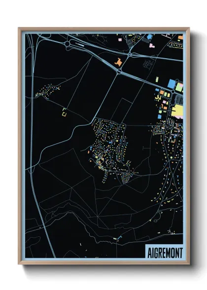 Une affiche de carte sur Aigremont