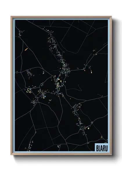 Une affiche de carte sur Blaru