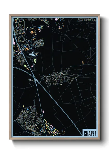 Une affiche de carte sur Chapet