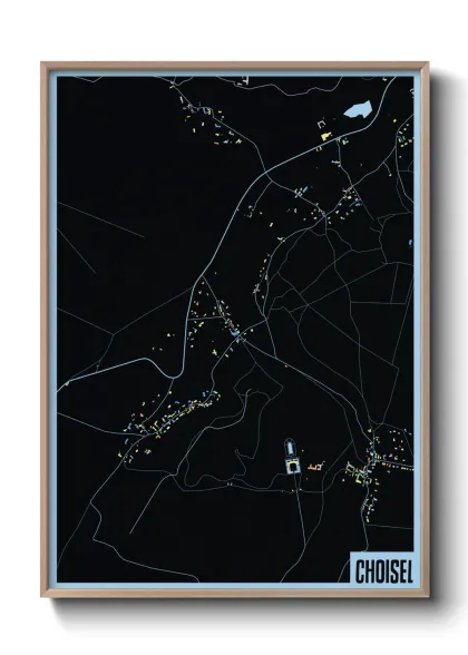 Une affiche de carte sur Choisel