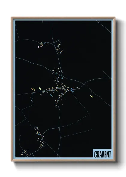 Une affiche de carte sur Cravent