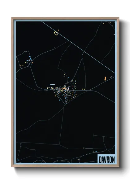 Une affiche de carte sur Davron