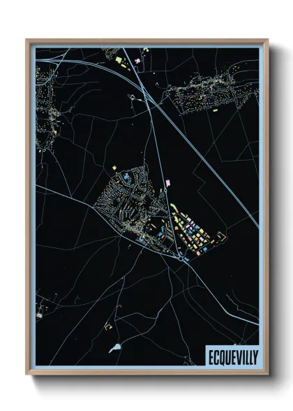 Une affiche de carte sur Ecquevilly