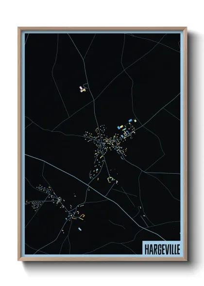 Une affiche de carte sur Hargeville