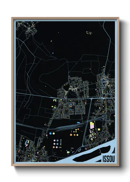 Une affiche de carte sur Issou