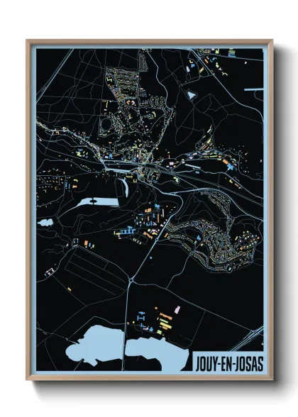 Une affiche de carte sur Jouy-en-Josas