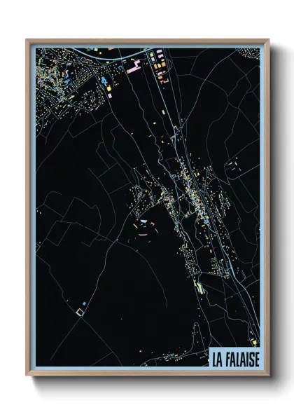 Une affiche de carte sur La Falaise