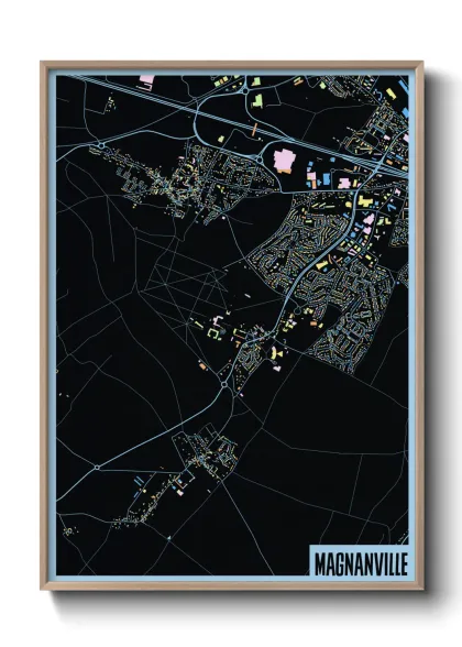 Une affiche de carte sur Magnanville