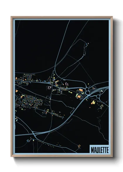 Une affiche de carte sur Maulette