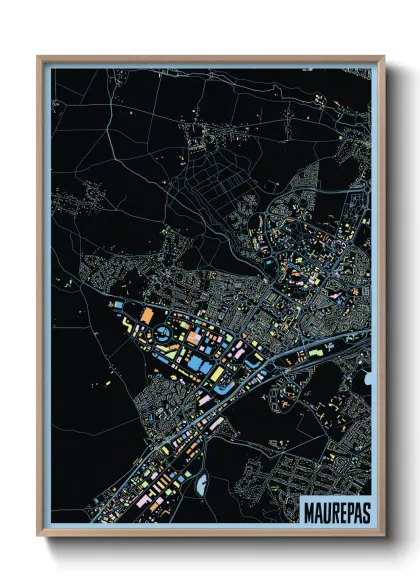 Une affiche de carte sur Maurepas