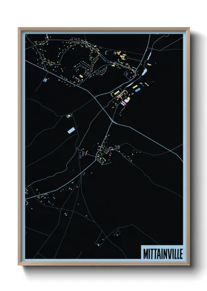 Une affiche de carte sur Mittainville
