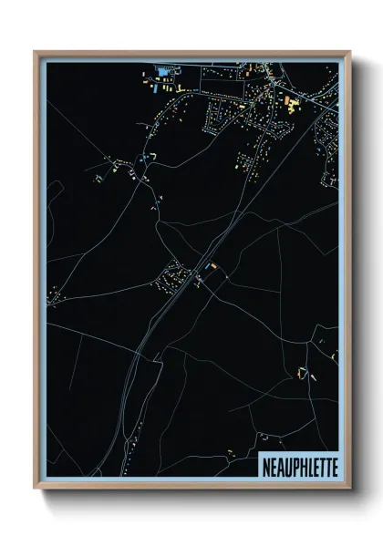 Une affiche de carte sur Neauphlette