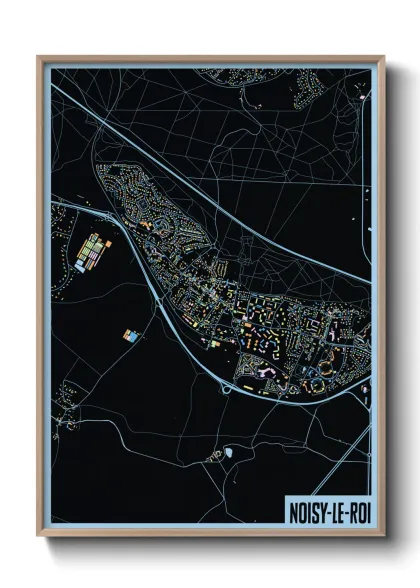 Une affiche de carte sur Noisy-le-Roi