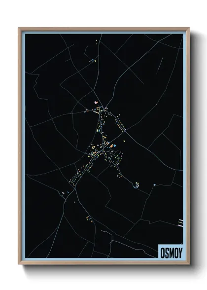 Une affiche de carte sur Osmoy