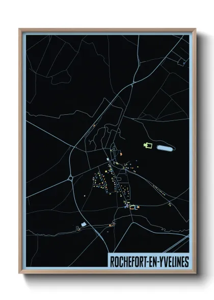 Une affiche de carte sur Rochefort-en-Yvelines