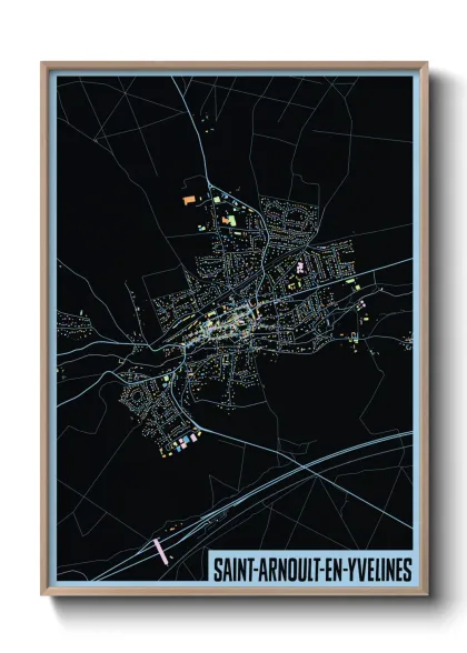 Une affiche de carte sur Saint-Arnoult-en-Yvelines