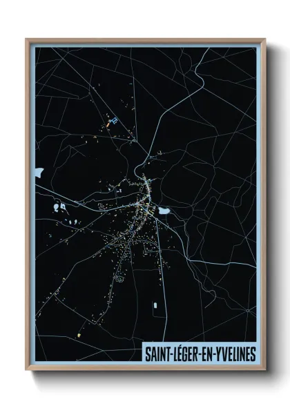Une affiche de carte sur Saint-Léger-en-Yvelines