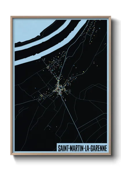 Une affiche de carte sur Saint-Martin-la-Garenne