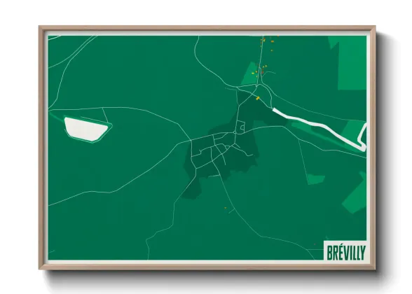 Une affiche de carte sur Brévilly