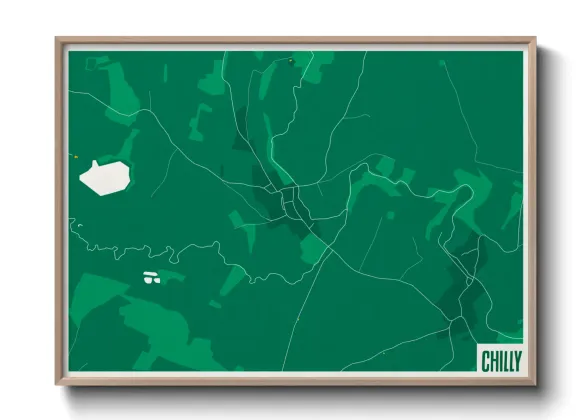 Une affiche de carte sur Chilly